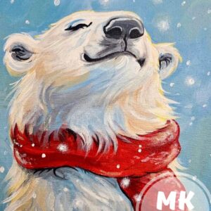 Мастер-класс для детей "Белый медведь" (акрил)